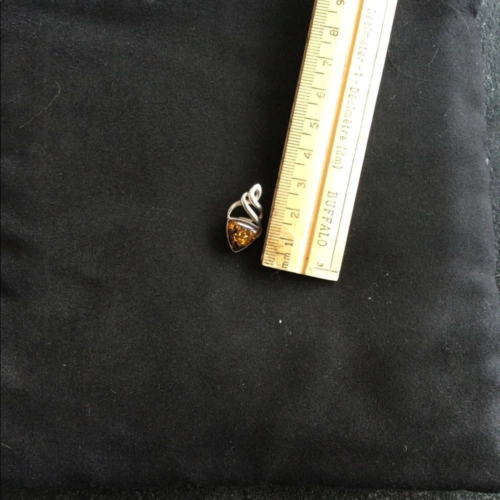 Amber sterling silver pendant